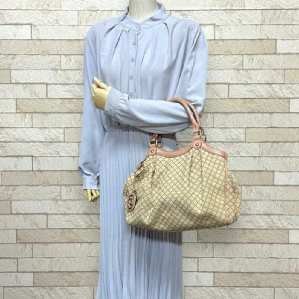 Gucci canvas beige Diamante handbag